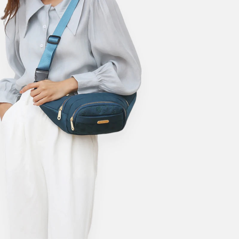 Sac banane tissu à motif floral tendance Véronique