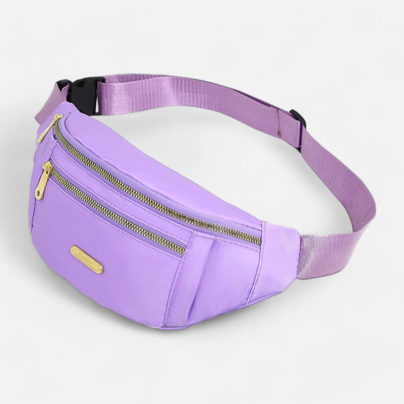 Sac banane tissu à fermeture doré Chantal