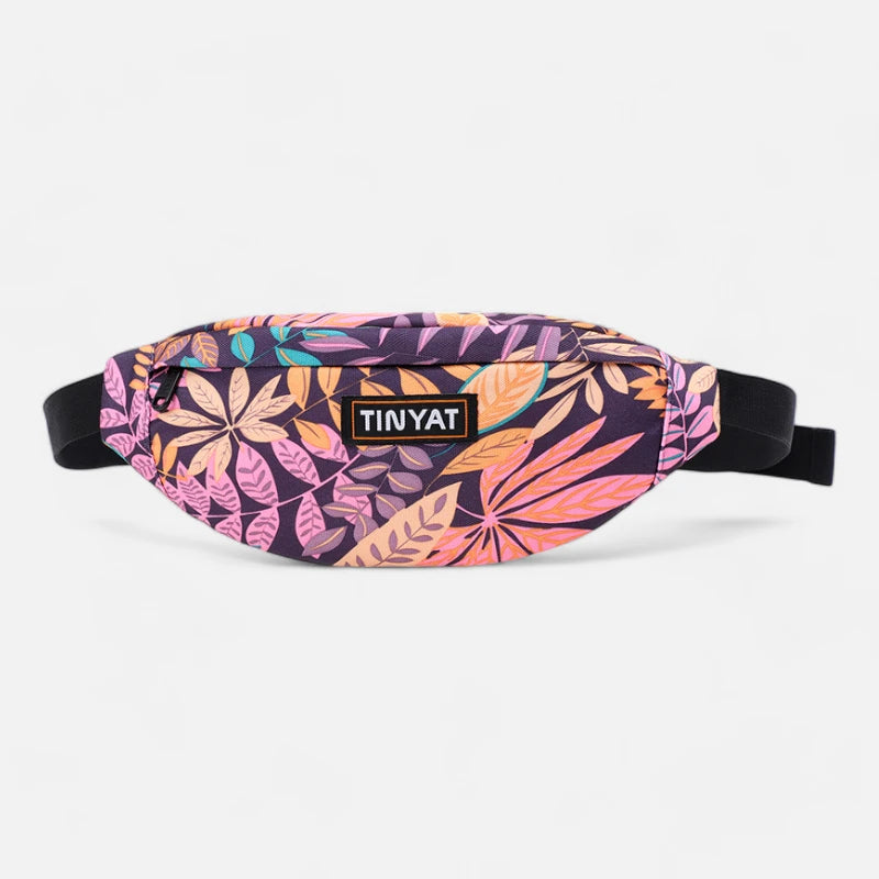 Sac banane tissu à motif feuillage tendance Camilla