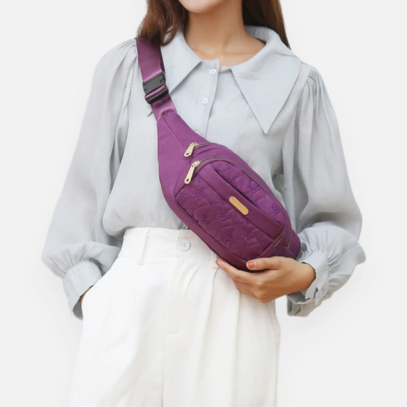 Sac banane tissu à motif floral tendance Véronique