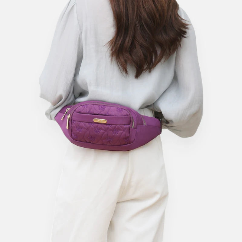 Sac banane tissu à motif floral tendance Véronique