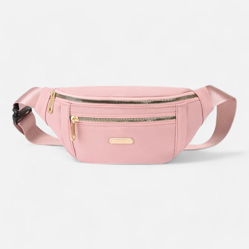 Sac banane tissu à fermeture doré Chantal