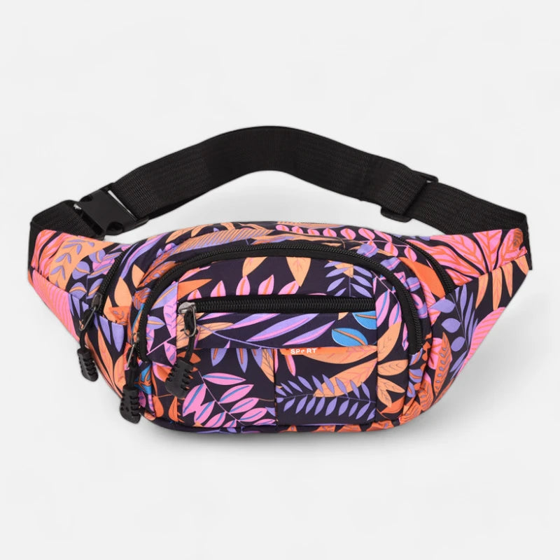 Sac banane tissu à motif feuillage tendance Paulette