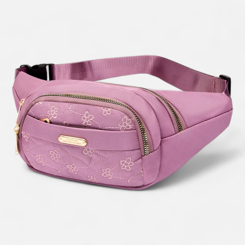 Sac banane tissu à motif floral tendance Véronique