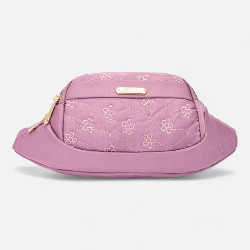 Sac banane tissu à motif floral tendance Véronique