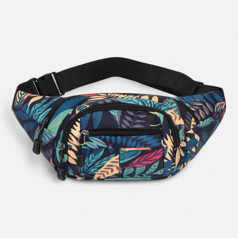 Sac banane tissu à motif feuillage tendance Paulette