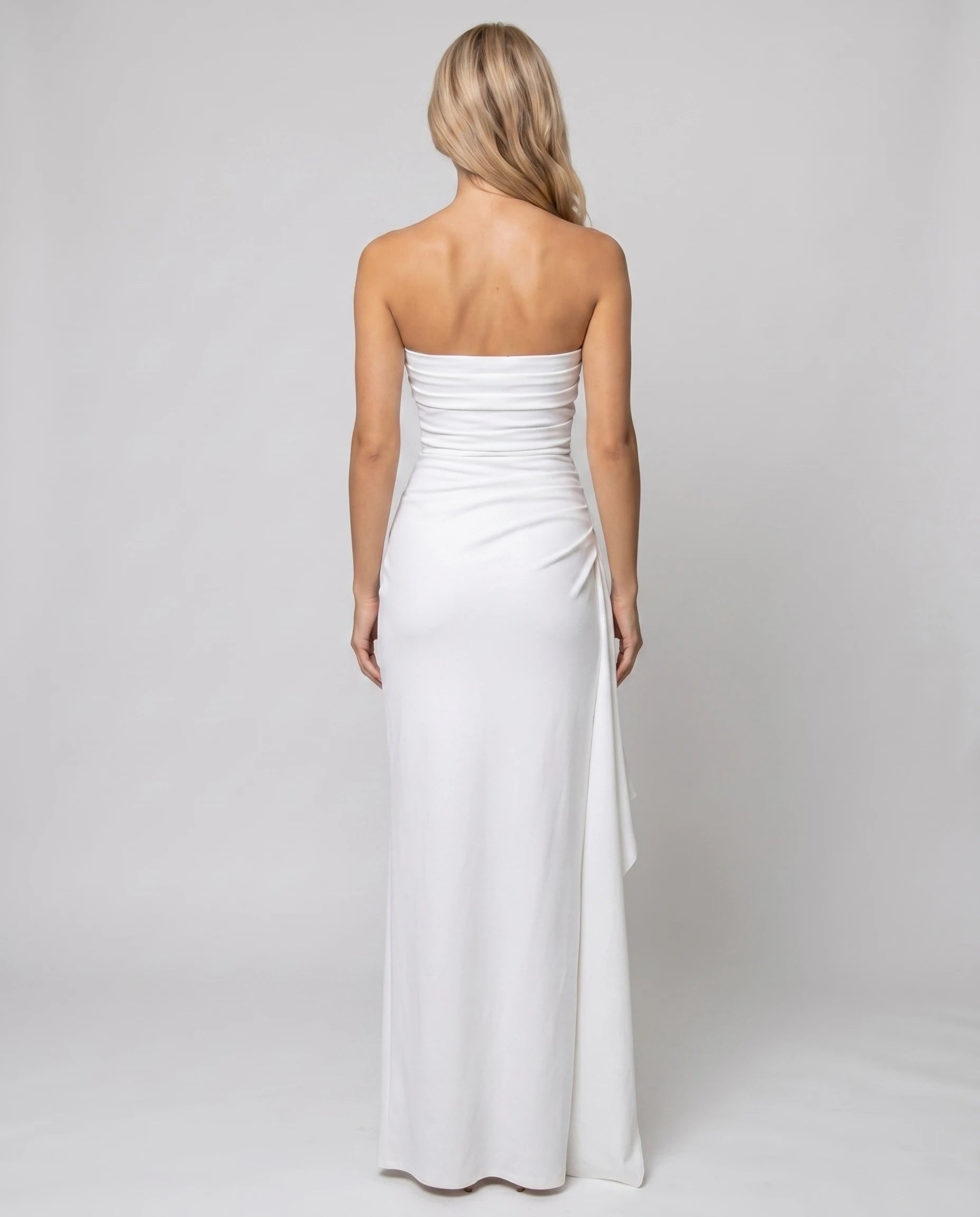 Robe longue bustier blanc