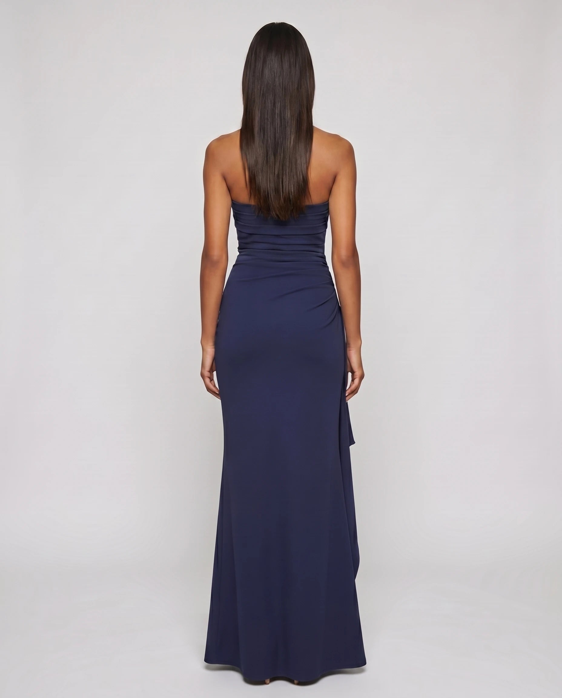 Robe longue bustier marine