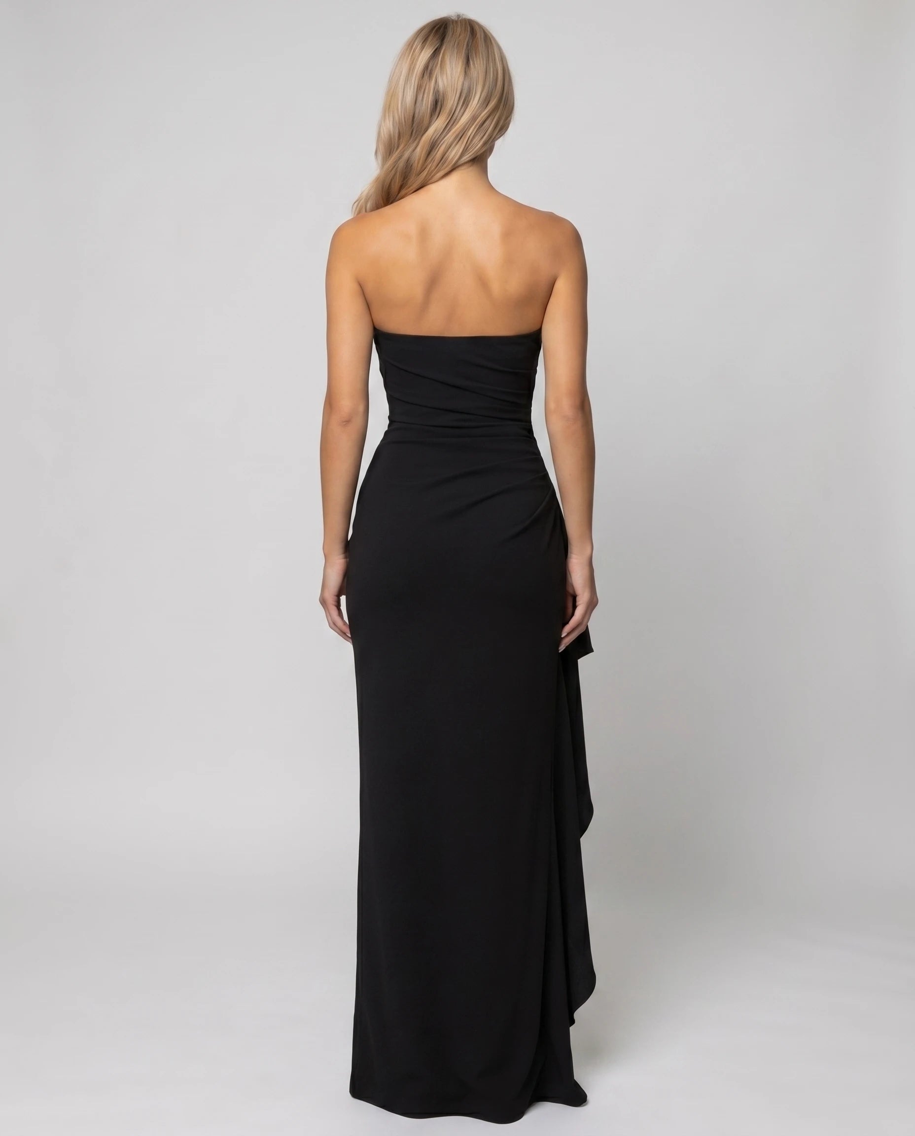 Robe longue bustier noire