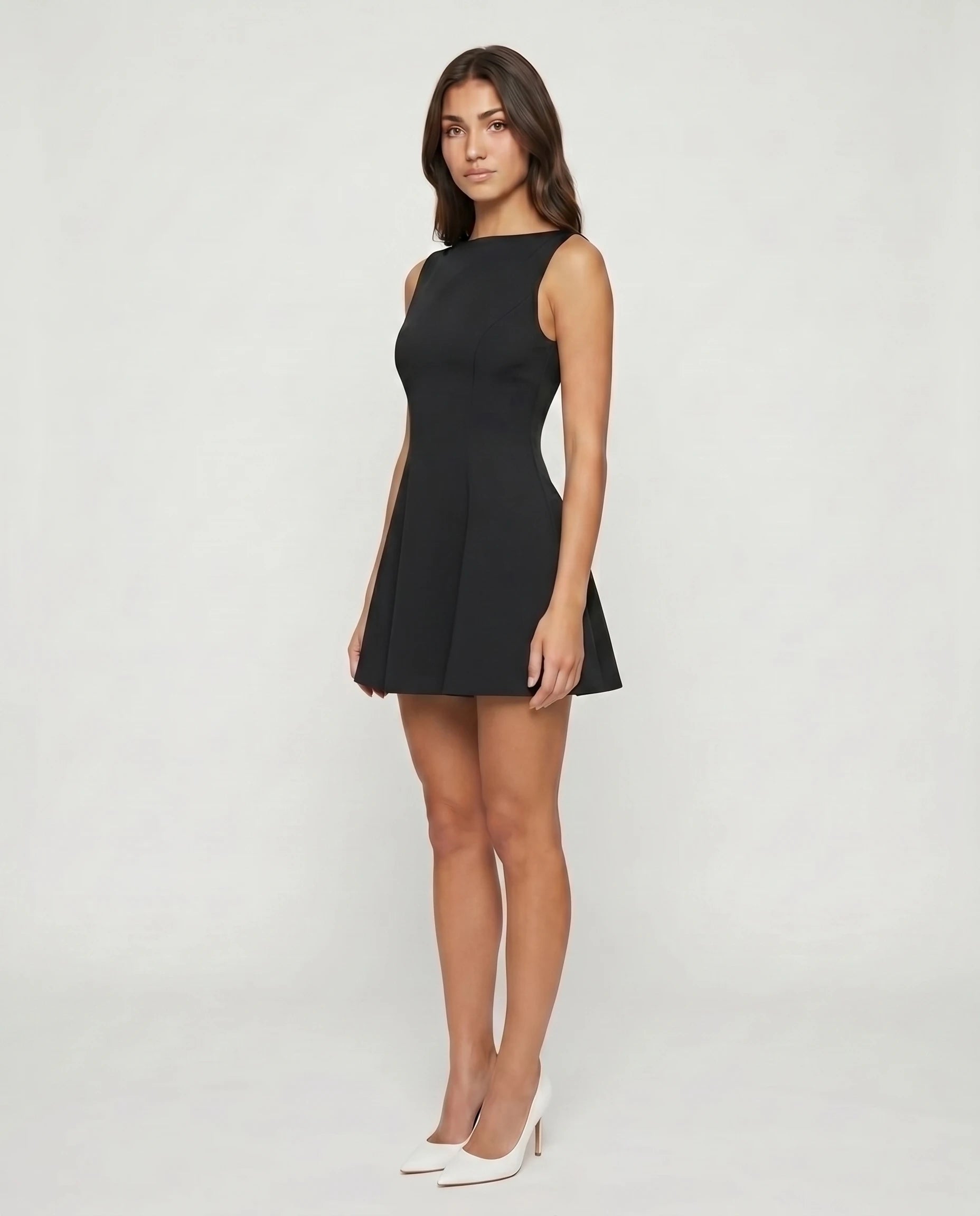 Robe noire trois quarts - Olivia