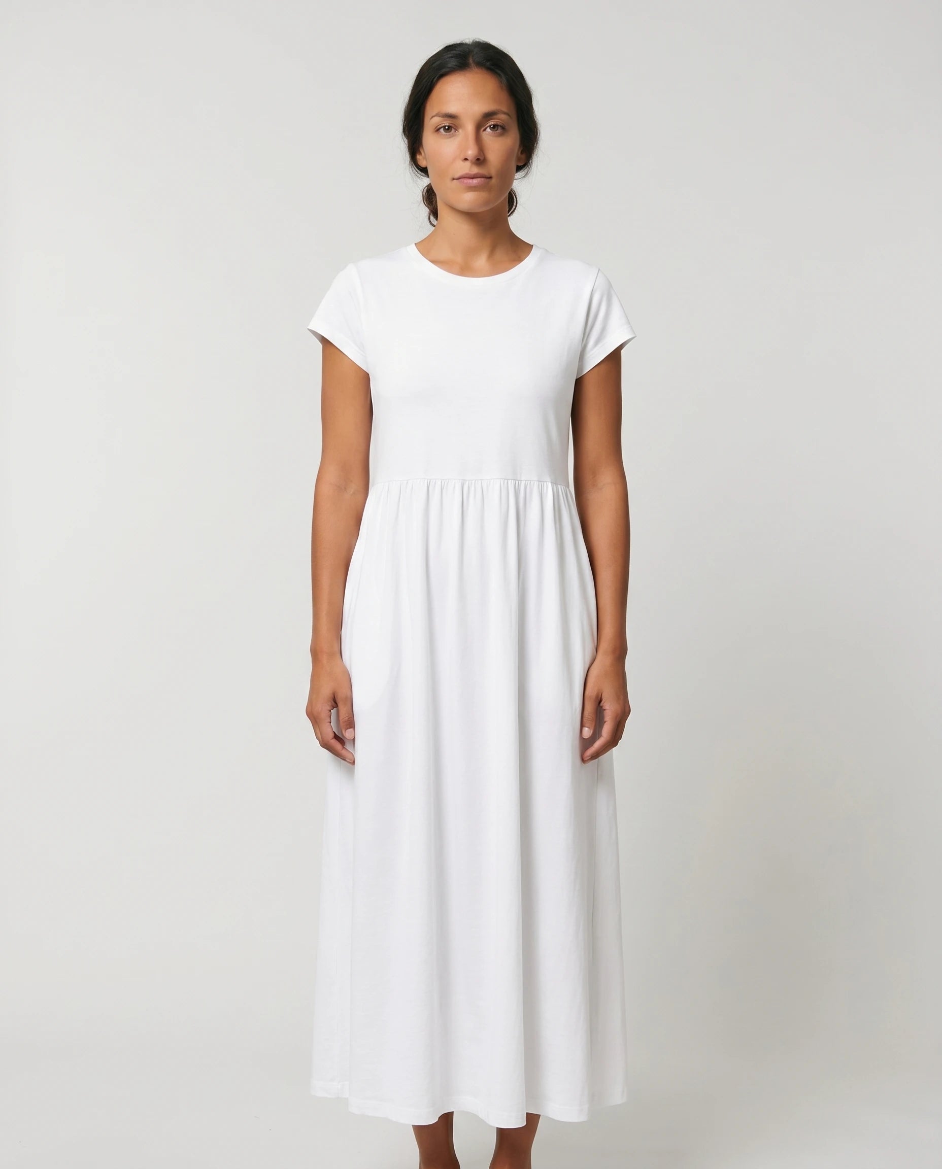 Robe longue en coton blanche - Zolena