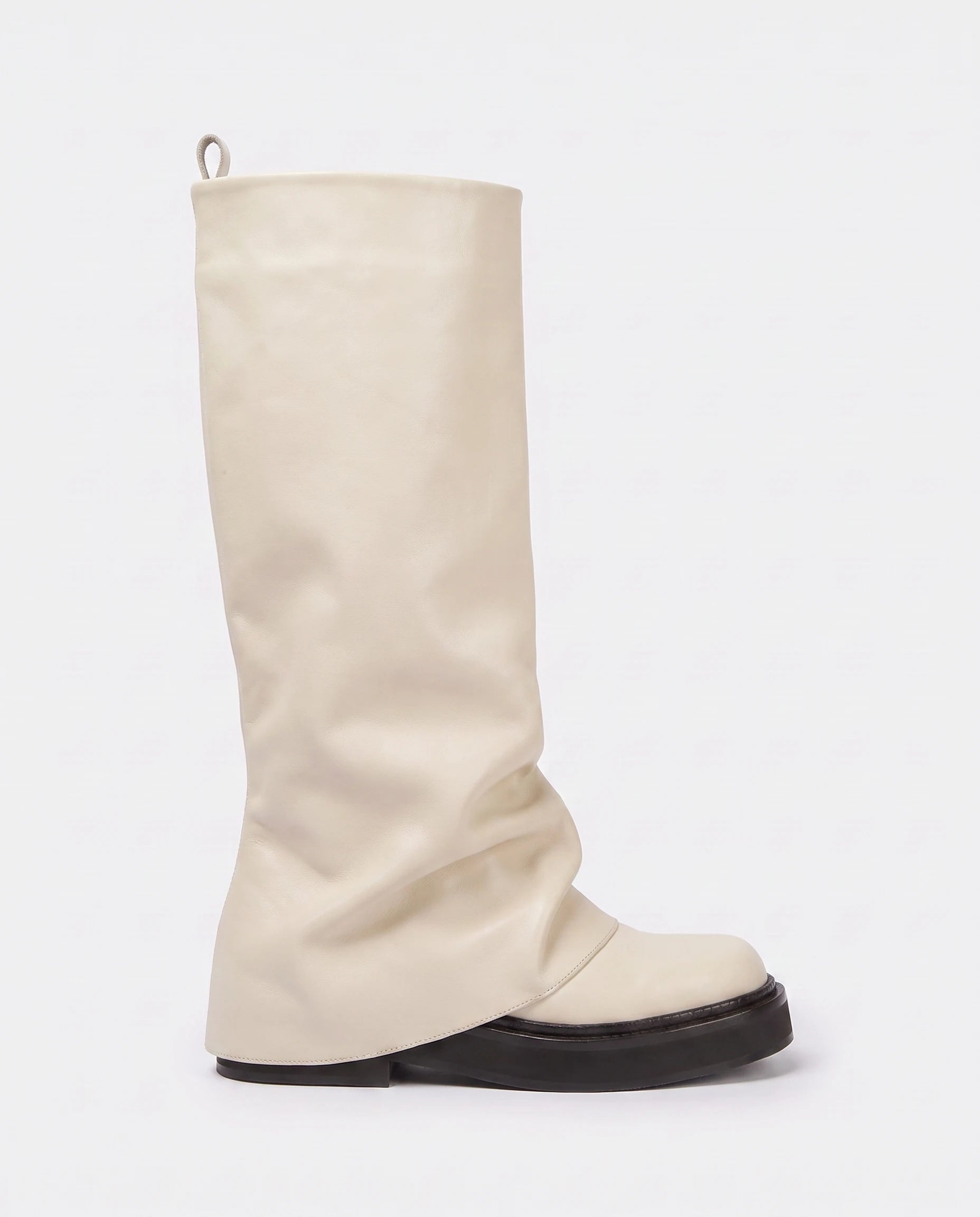 Bottes à guêtre repliée Wanda — Crème, packshot vue complémentaire