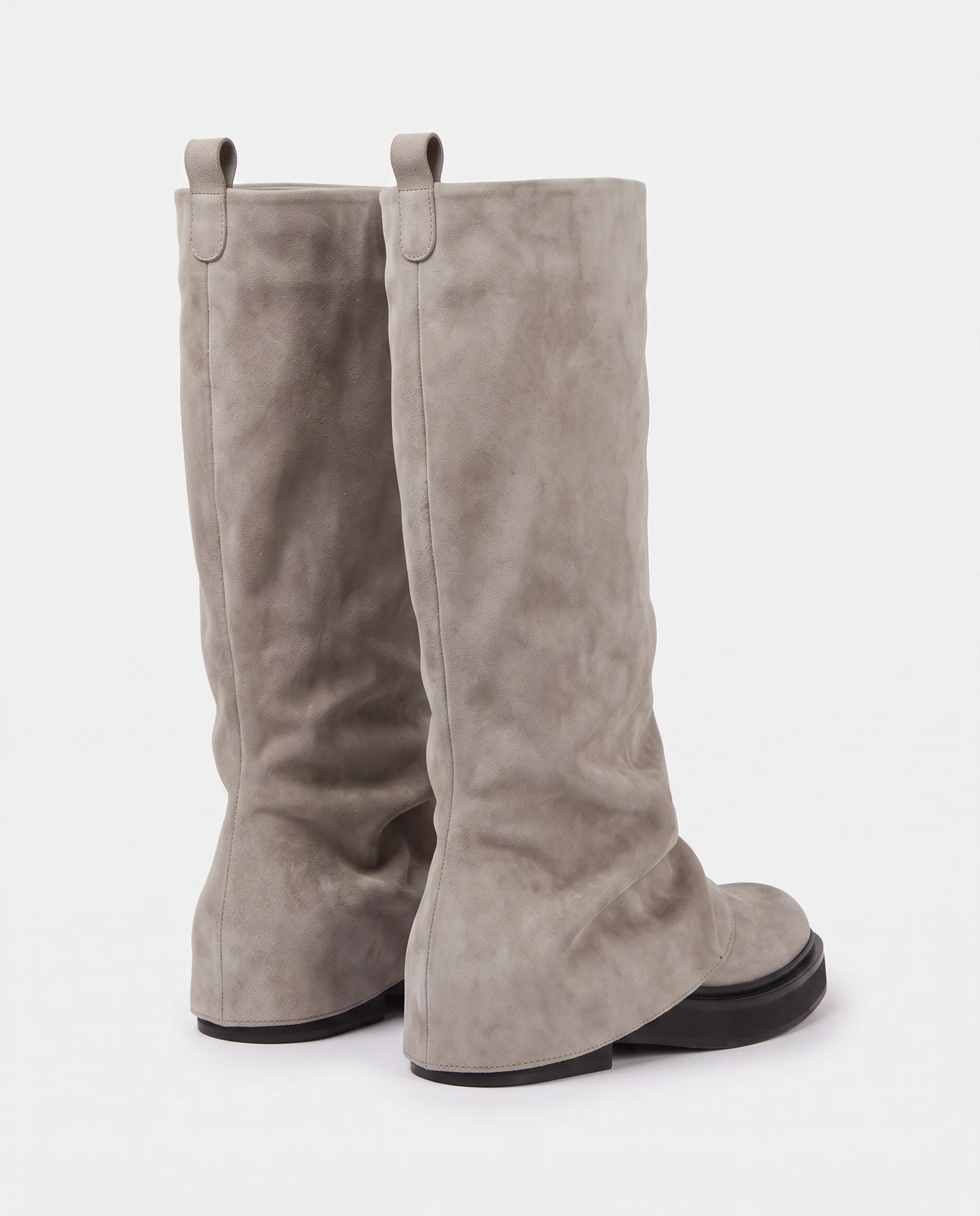 Bottes à guêtre repliée Wanda — Gris, packshot vue complémentaire