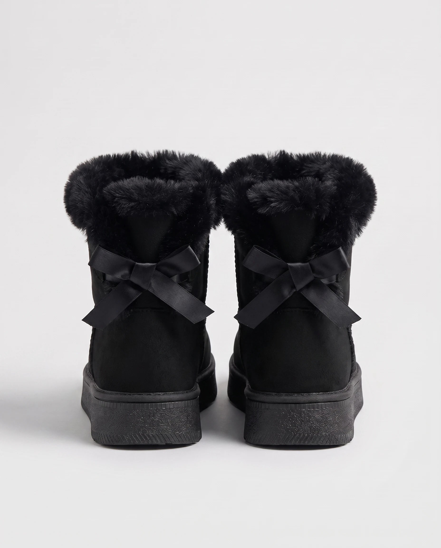 Bottes de neige à nœud et col fourrure Opaline — Noir, packshot vue complémentaire