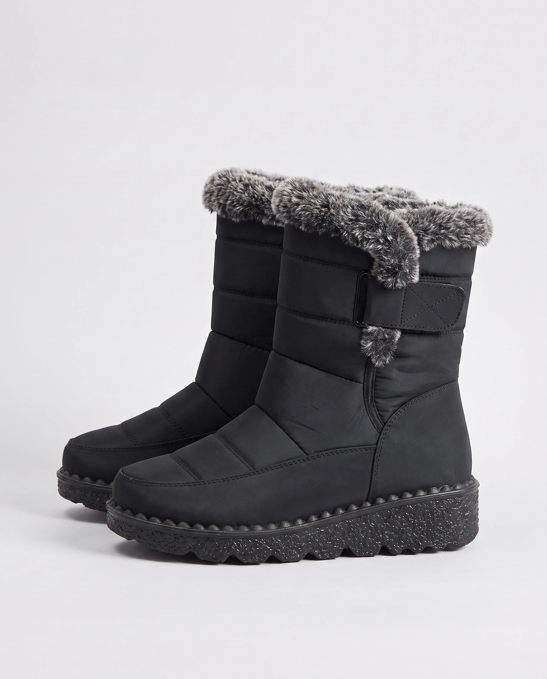 Bottes de neige matelassées imperméables Astride — Noir, packshot vue complémentaire