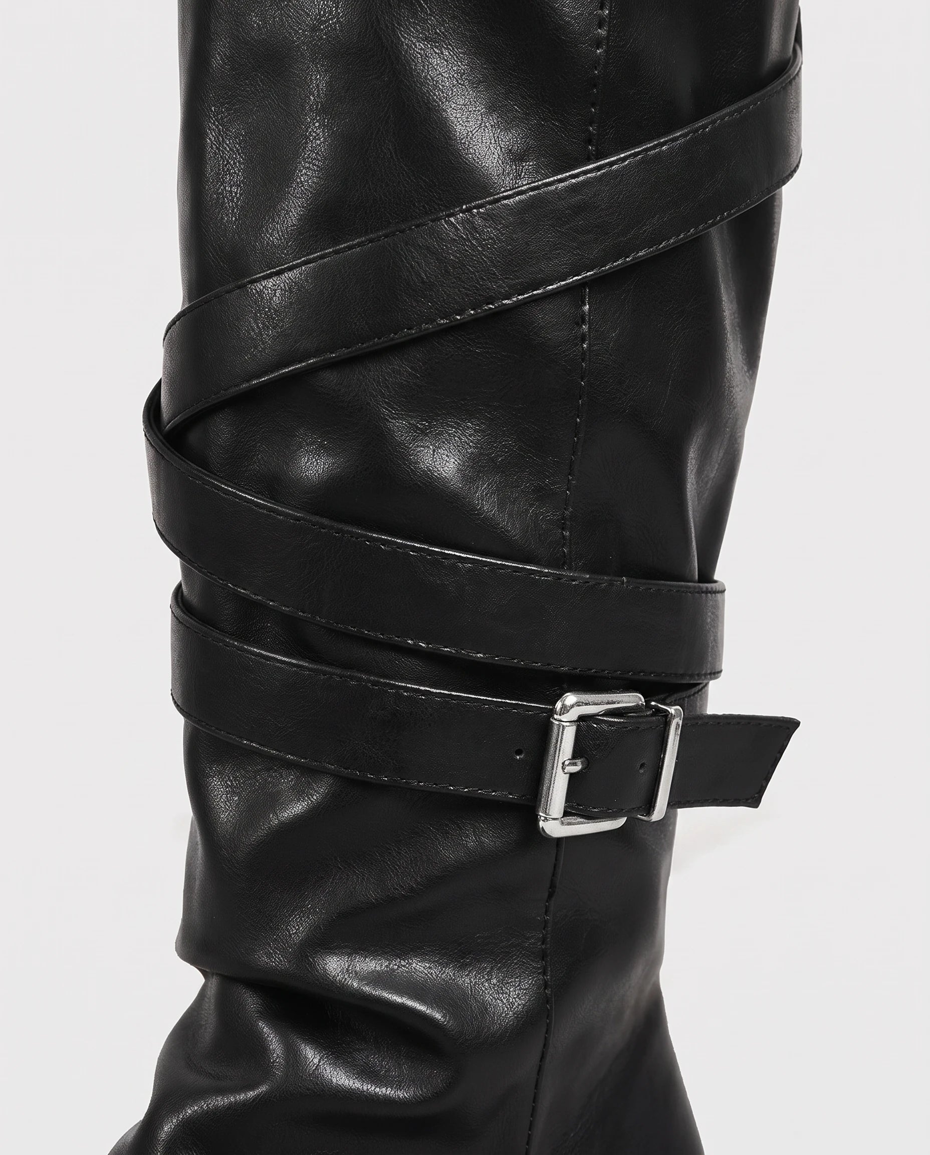 Bottes à sangles croisées et plateforme Judicaëlle — Noir, packshot vue complémentaire