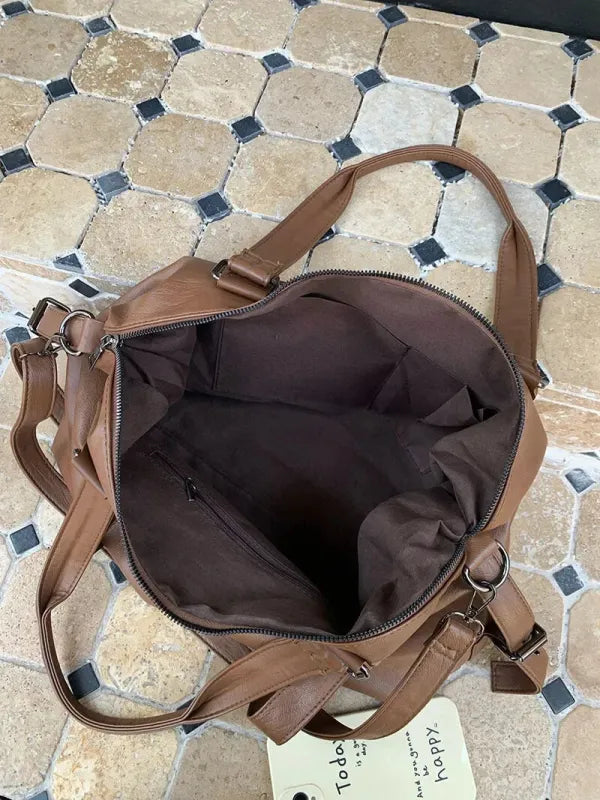 Grand sac à main bandoulière rétro de cours souple Louna