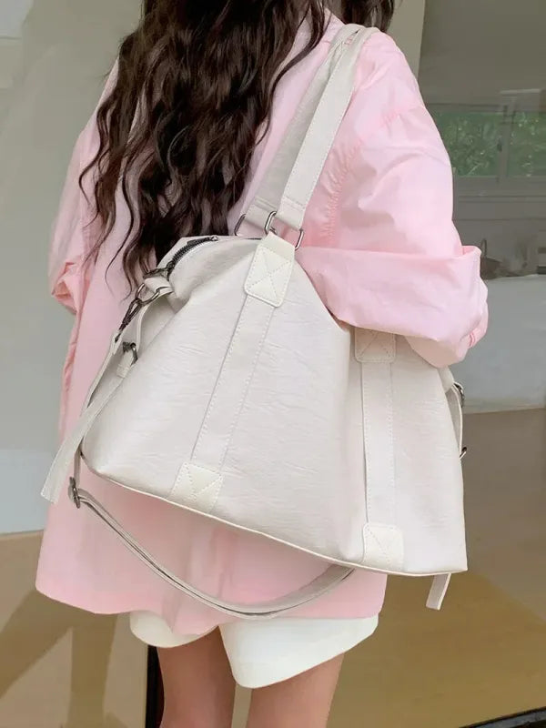 Grand sac à main bandoulière rétro de cours souple Louna