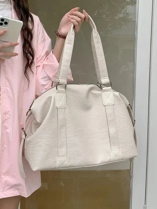 Grand sac à main bandoulière rétro de cours souple Louna