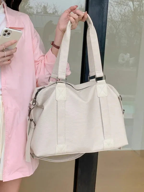 Grand sac à main bandoulière rétro de cours souple Louna