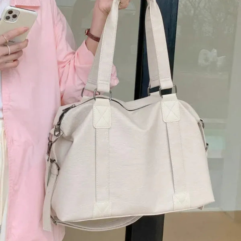 Grand sac à main bandoulière rétro de cours souple Louna