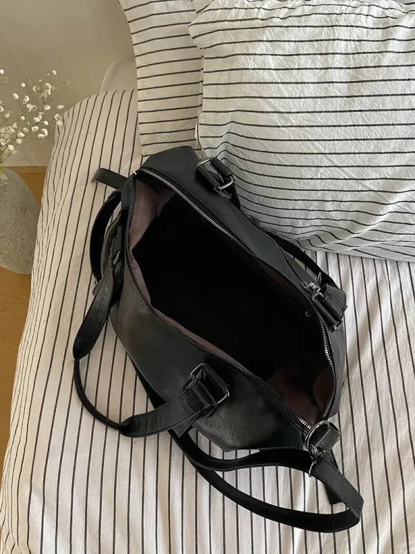 Grand sac à main bandoulière rétro de cours souple Louna