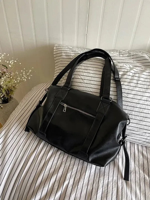Grand sac à main bandoulière rétro de cours souple Louna