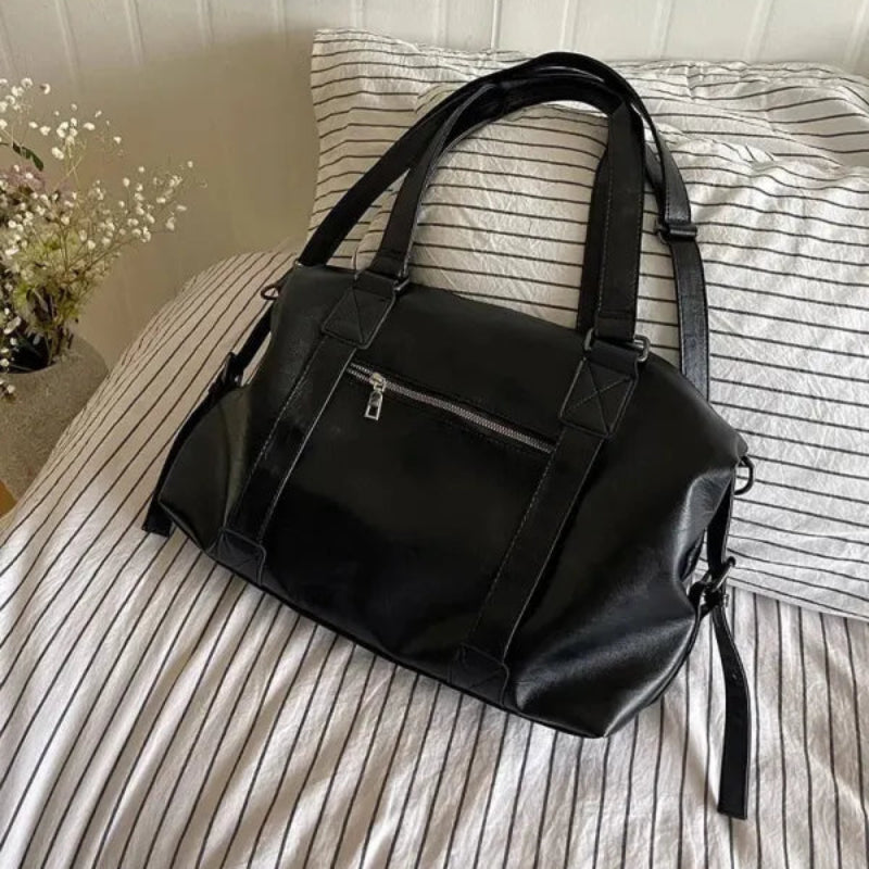 Grand sac à main bandoulière rétro de cours souple Louna