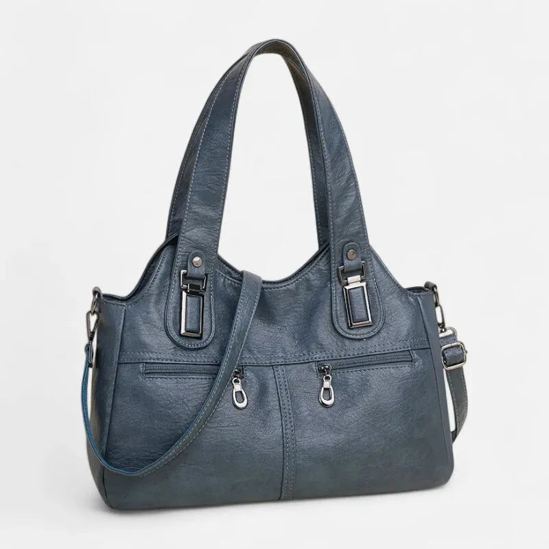 Grand sac à main bandoulière rétro multipoches Agnès