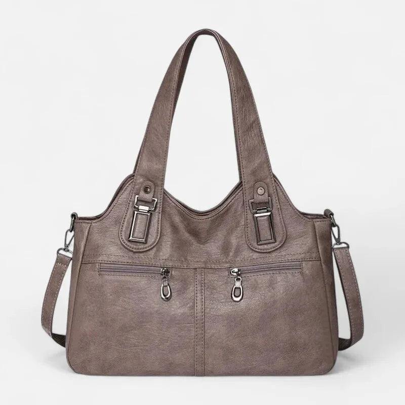 Grand sac à main bandoulière rétro multipoches Agnès