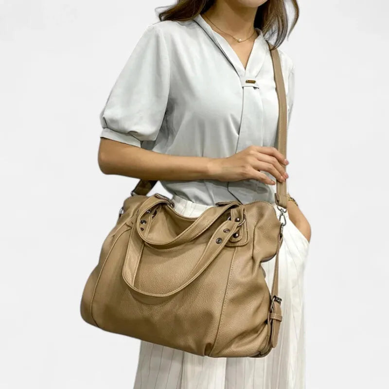 Grand sac à main bandoulière souple de cours Anaëlle