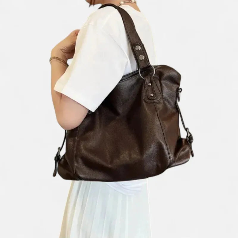 Grand sac à main bandoulière souple de cours Anaëlle