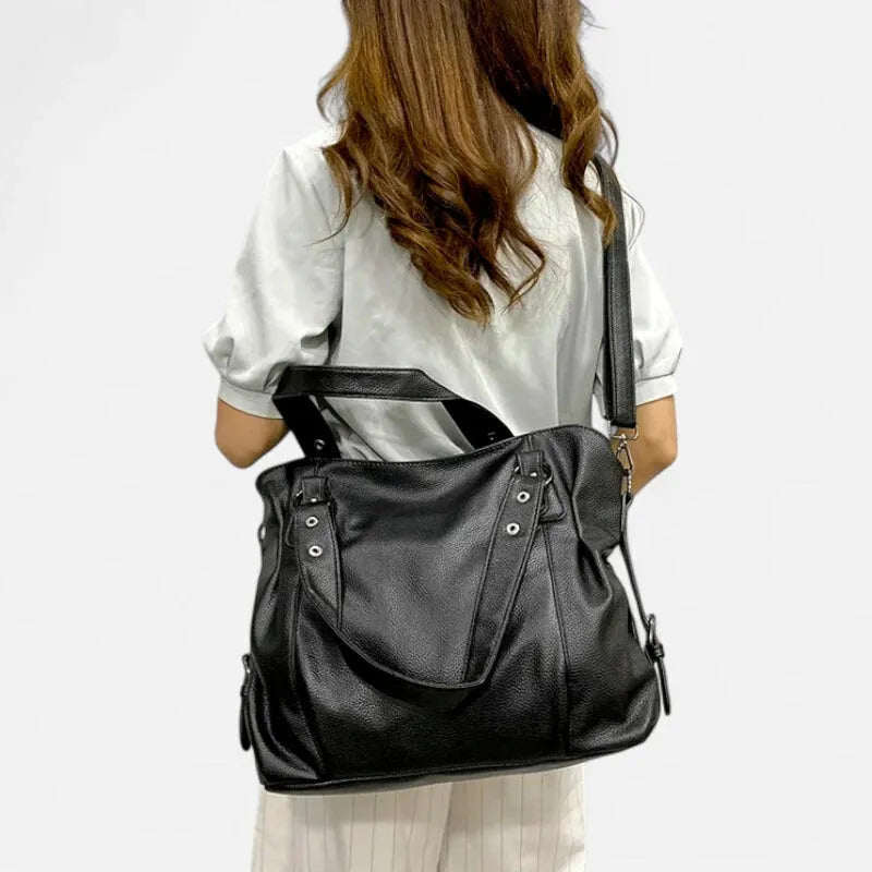 Grand sac à main bandoulière souple de cours Anaëlle