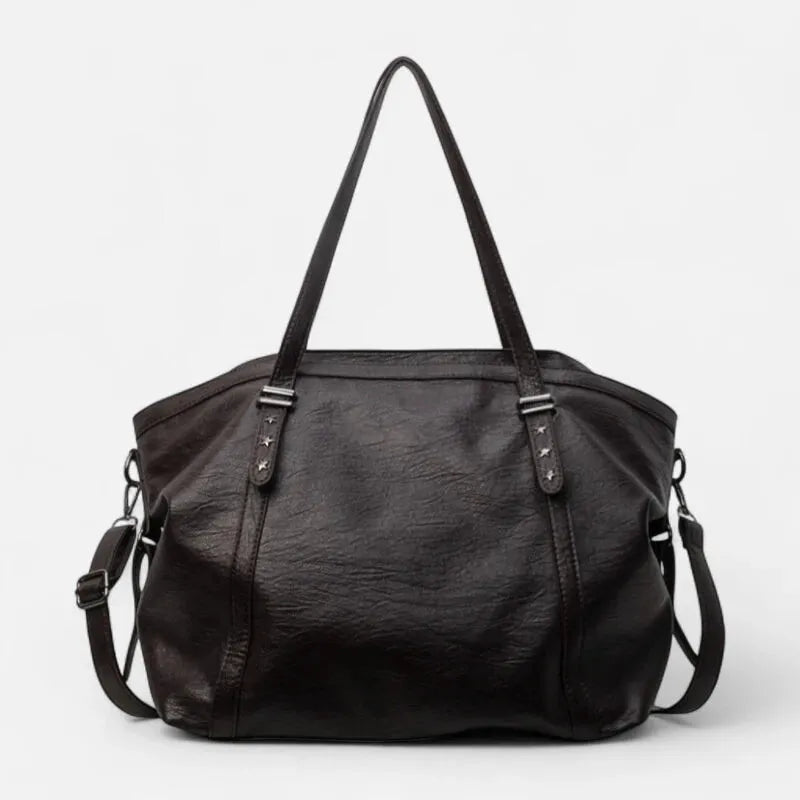 Grand sac à main cabas de cours souple avec bandoulière Alyssa