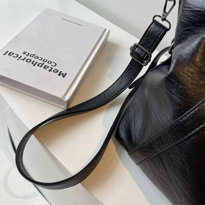 Grand sac à main cabas de cours souple avec bandoulière Alyssa