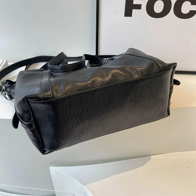 Grand sac à main cabas de cours souple avec bandoulière Alyssa