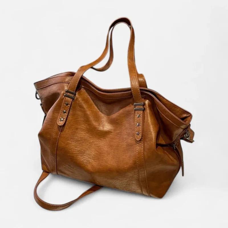 Grand sac à main cabas de cours souple avec bandoulière Alyssa