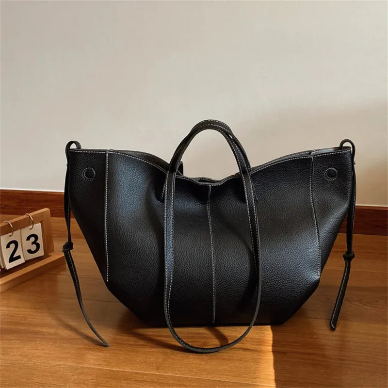 Grand sac à main cabas double porté Élodie
