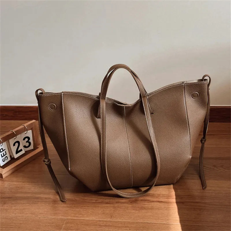 Grand sac à main cabas double porté Élodie