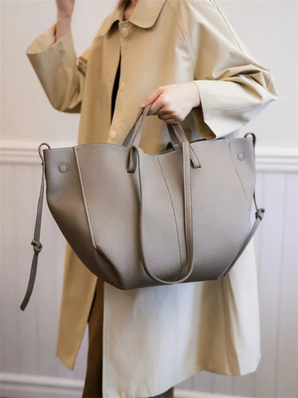 Grand sac à main cabas double porté Élodie