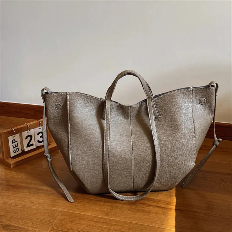 Grand sac à main cabas double porté Élodie