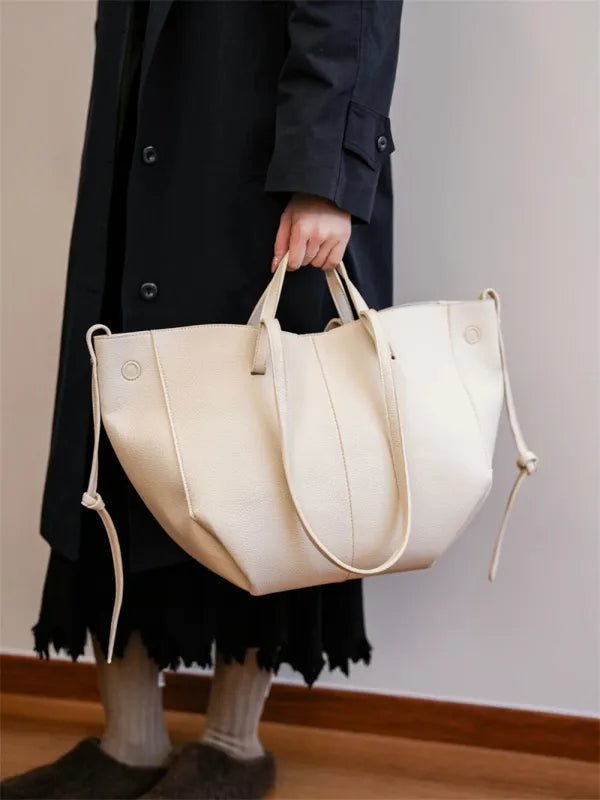 Grand sac à main cabas double porté Élodie