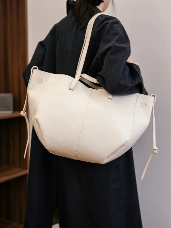Grand sac à main cabas double porté Élodie