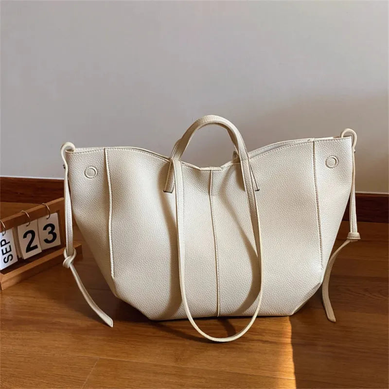 Grand sac à main cabas double porté Élodie