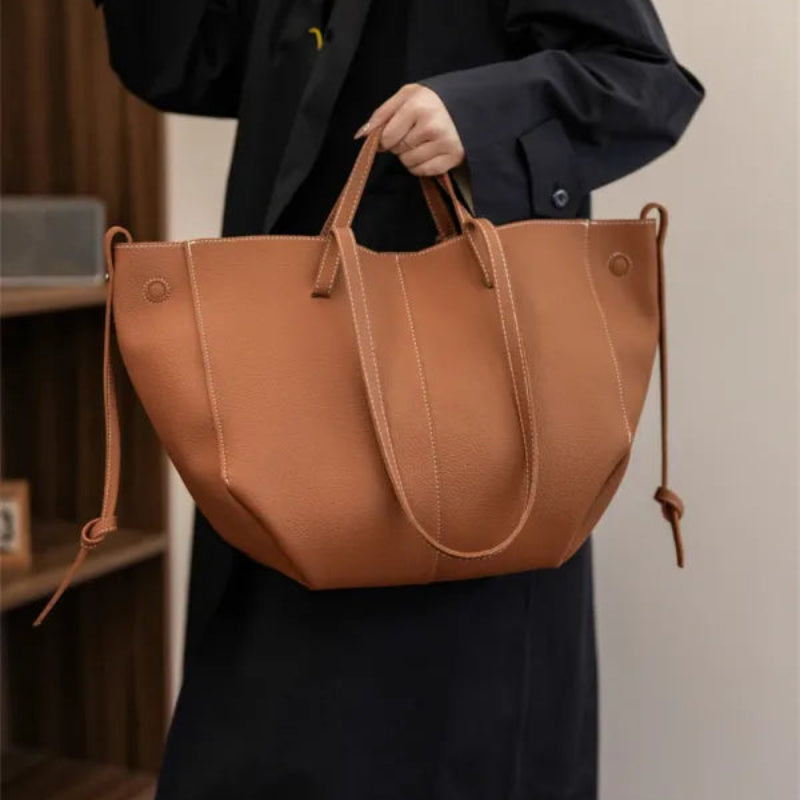 Grand sac à main cabas double porté Élodie