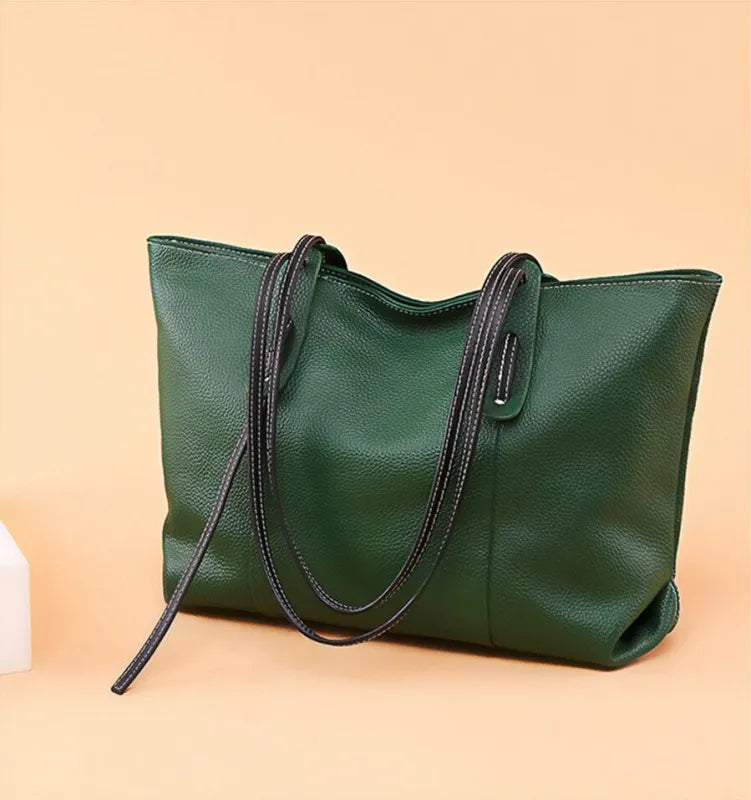 Grand sac à main cabas grainé Clara