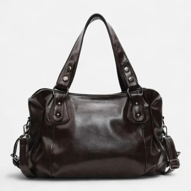 Grand sac à main de cours rétro souple à bandoulière Louise