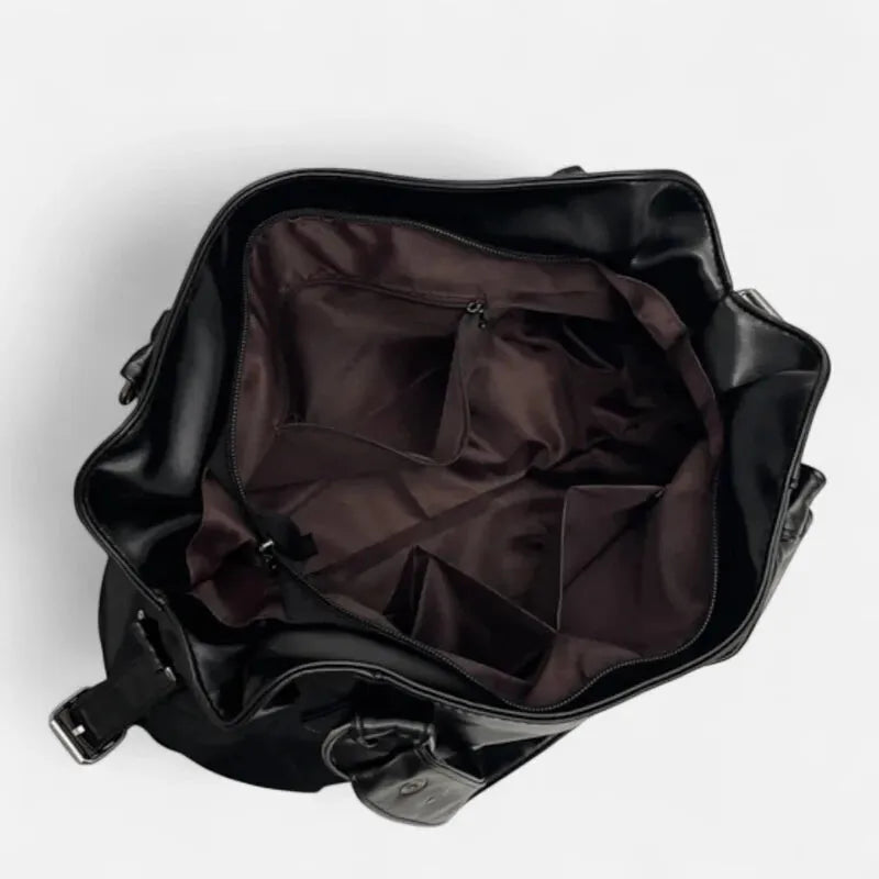 Grand sac à main de cours rétro souple à bandoulière Louise
