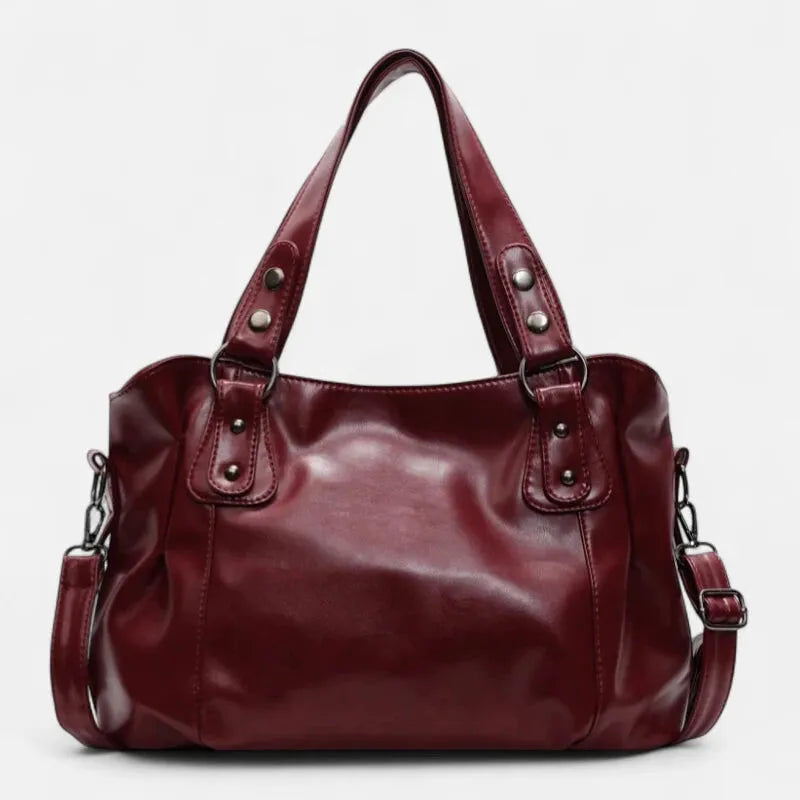 Grand sac à main de cours rétro souple à bandoulière Louise