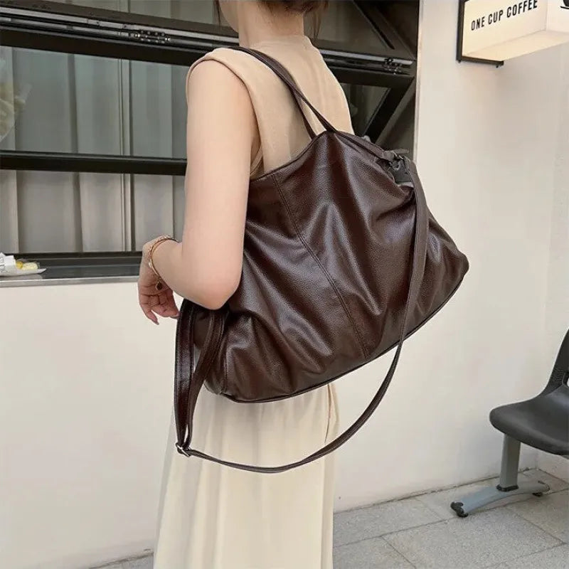 Grand sac à main de cours souple avec bandoulière Juliette